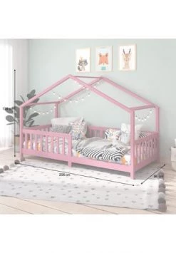 IDIMEX Hausbett LISAN In 90 X 200 Aus Massiver Kiefer In Natur Gesamt: Länge 200cm, Breite 90cm, Höhe 138cm -babyausstattung Shop unnamed file 699