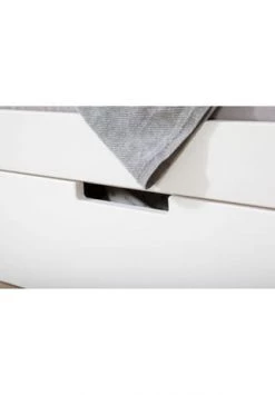 TiCAA Kinderbett Hausbett "Lina" Mit Schubkästen 90x200 Cm Kiefer Weiß Gesamt: Länge 97cm, Breite 203cm, Höhe 166cm -babyausstattung Shop unnamed file 716