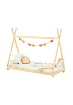 IDIMEX Tipibett Hausbett ELIN 90 X 200 Cm Aus Kiefer In Weiß ELIN Gesamt: Länge 200cm, Breite 90cm, Höhe 164cm