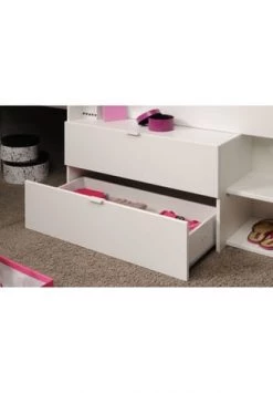 Parisot Multifunktions Hochbett "Milky" Weiß-Grau Gesamt: Breite 203cm, Höhe 90cm, Tiefe 135cm -babyausstattung Shop unnamed file 744