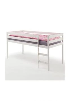 IDIMEX Hochbett, Kiefer Massiv In Weiß Lackiert ERIK Gesamt: Länge 200cm, Breite 90cm, Höhe 112cm