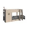 Parisot Etagenbett Stim 2 - Mit Kleiderschrank Und Schubkasten Gesamt: Länge 280cm, Breite 280cm, Höhe 142cm, Tiefe 119cm
