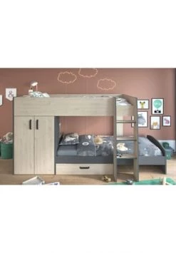 Parisot Etagenbett Stim 2 - Mit Kleiderschrank Und Schubkasten Gesamt: Länge 280cm, Breite 280cm, Höhe 142cm, Tiefe 119cm -babyausstattung Shop unnamed file 794