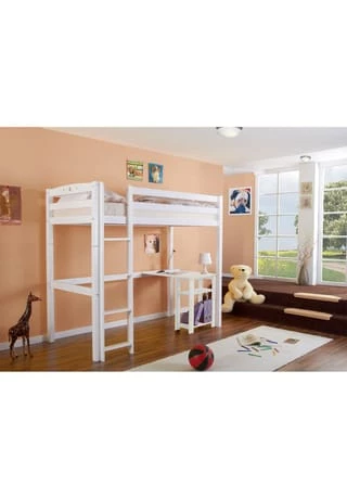 TiCAA Hochschläfer "Tolly" Buche Weiß Gesamt: Länge 208cm, Breite 98cm, Höhe 180cm 4 TiCAA Hochschläfer "Tolly" Buche Weiß Gesamt: Länge 208cm, Breite 98cm, Höhe 180cm - Image 2