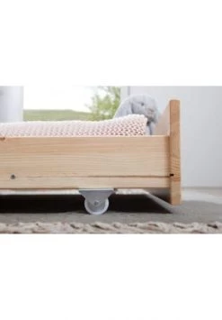 TiCAA Kinderbett Hausbett "Kay" 100x200 Inkl. Schubkästen Kiefer Natur Gesamt: Länge 108cm, Breite 210cm, Höhe 139cm, Tiefe 108cm -babyausstattung Shop unnamed file 838